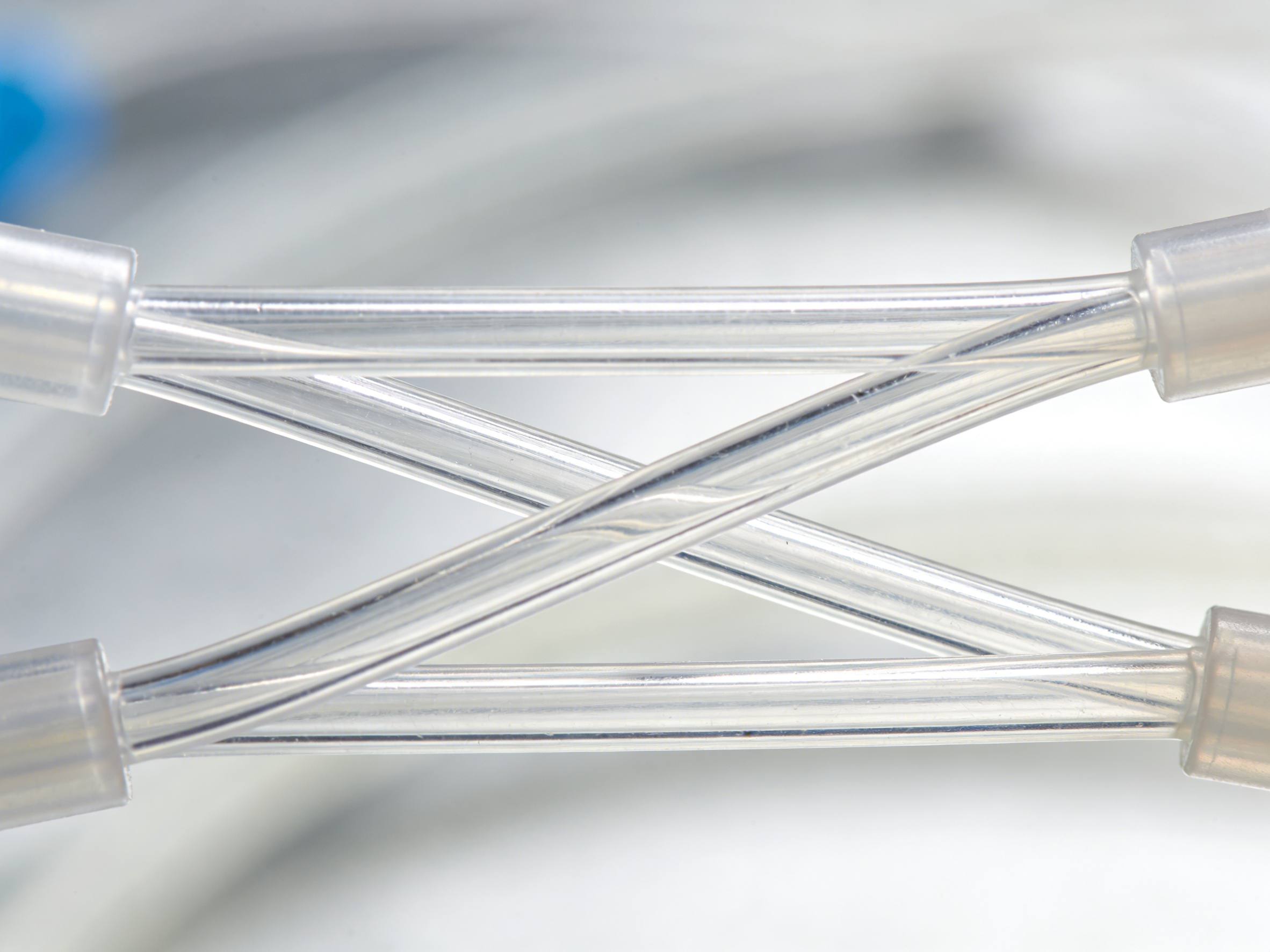 Clear medical IV line