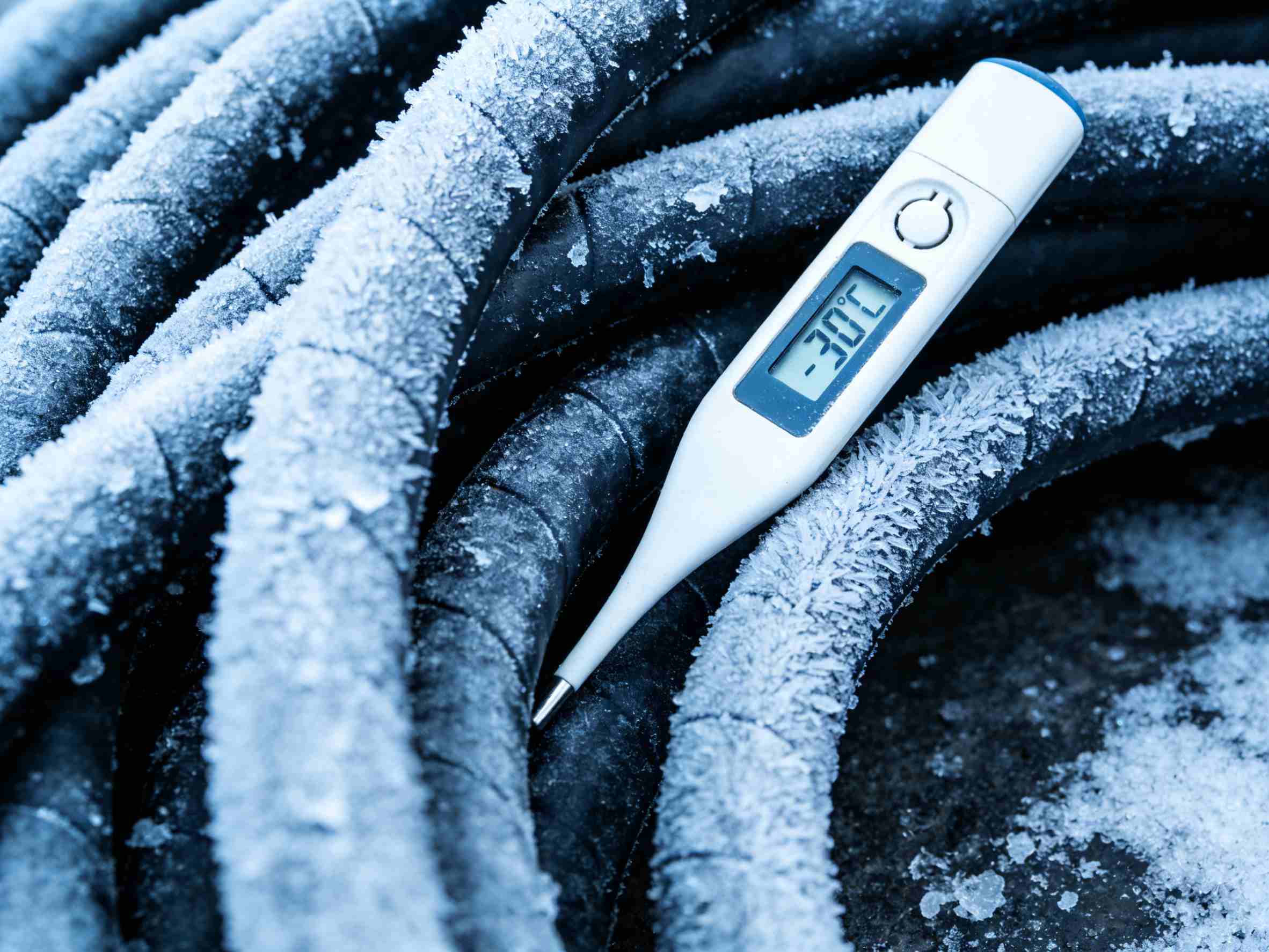 Industrial rubber cable in extreme cold